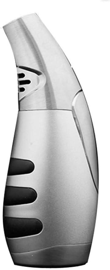Desktop Lighter Windproof Straight Torch Lighter with Box (Silver)