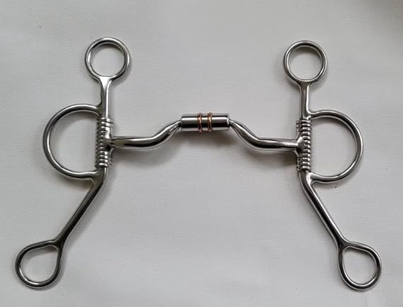 Gallop Argentine Shank Low Port Horse Comfort Snaffle Bit with Copper Barrel