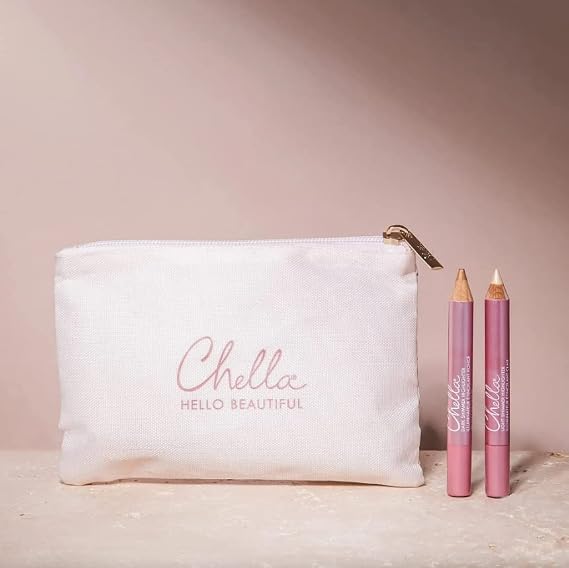 Chella Glow-on-the-Go Highlighter Pencil Kit, Set of 2 Shimmer Pencils