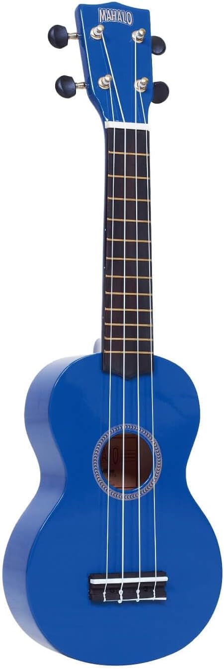 Mahalo Ukuleles MR1BU Rainbow Series Soprano Ukulele,Blue