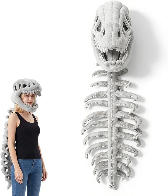 Cozy Plush 3D Dinosaur Skeleton Costume