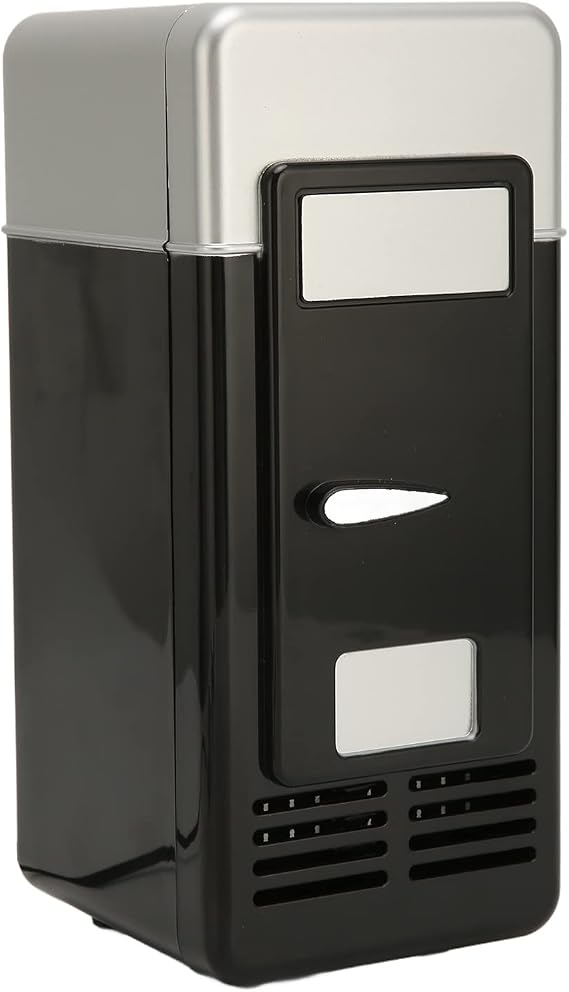 EBTOOLS Mini Fridge,USB Small Refrigerators for Skincare Lipstick Perfume Beverage,Low Decibel Energy Saving Semiconductor Refrigeration Fridge Cooler