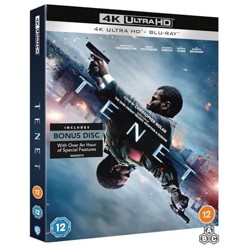 Tenet [4K UHD + Blu-ray] (3-Disc Set / Bonus Disc Included) [Region Free]