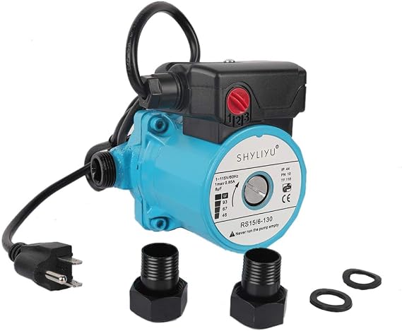 Water Pressure Booster Pumps 115V/60HZ 3/4 inch Outlet Home Recirculating Pump Hot Water Circulator Circulation Pump 3-Speed Adjustment Shower Booster Pump...