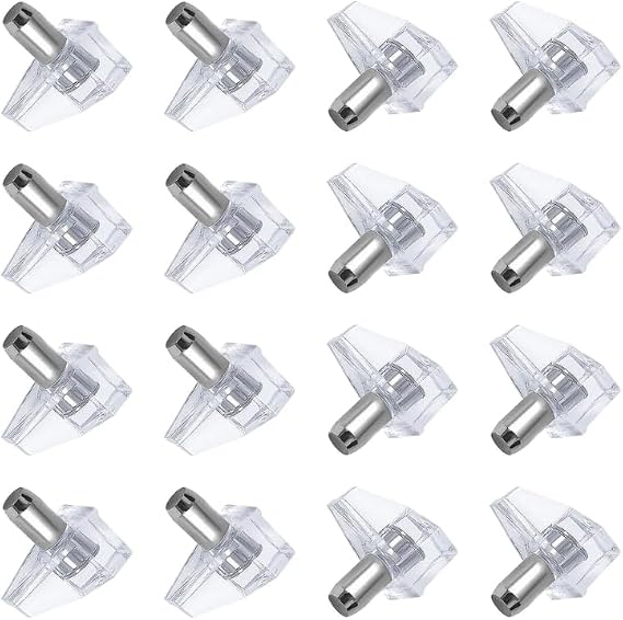 5mm Shelf Support Pegs 120 Pack Clear Cabinet Shelf Pins 60kg Load Plastic Shelf Bracket Pegs Durable Shelf Holder Pins for Kitchen Cupboards Furniture Book Shelves