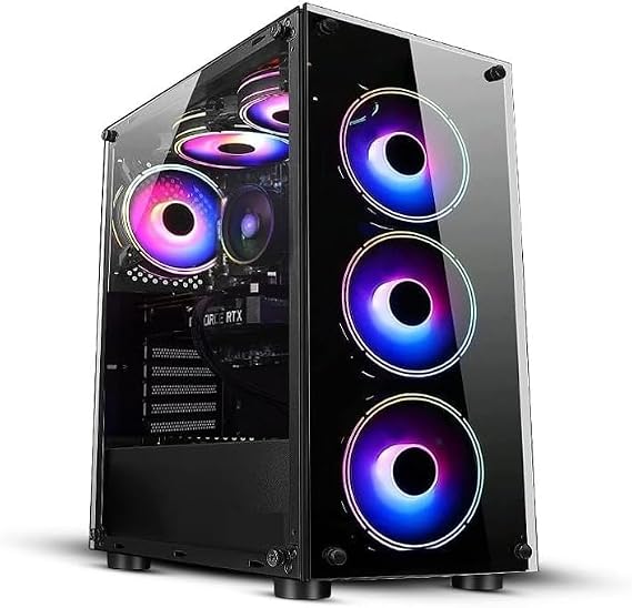 Gaming PC Tower • Intel Core i7-3770 • 16GB RAM • GT730 2GB Graphics Card • 256GB SSD+1TB HDD • 500W 80+ PSU • RGB Gaming Case • Wi-Fi • Windows 11 •