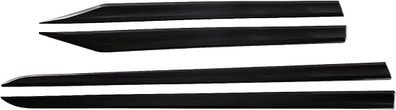 ITrims Car Accessories for Nissan Qashqai J12 2022 2023 2024 Side Door Body Molding Streamer Protector Cover Seal Strip Trim Exterior Door Edge Guard ABS 4PCS (Glossy Black)