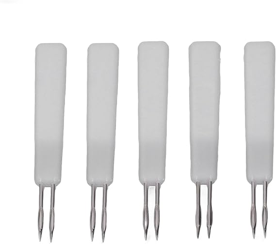 Needle Poultry Vaccination Double Thorn Stainless Steel Poultry Breeding Equipment for Chicken Vaccination 50Pcs