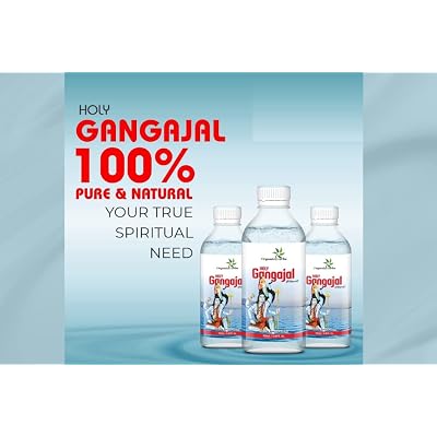 Pack of 10 pcs Pure Ganga Jal Gangajal Holy Water Positive energy religious ceremony 100ml each Pooja Home Temple Decorative Housewarming Item