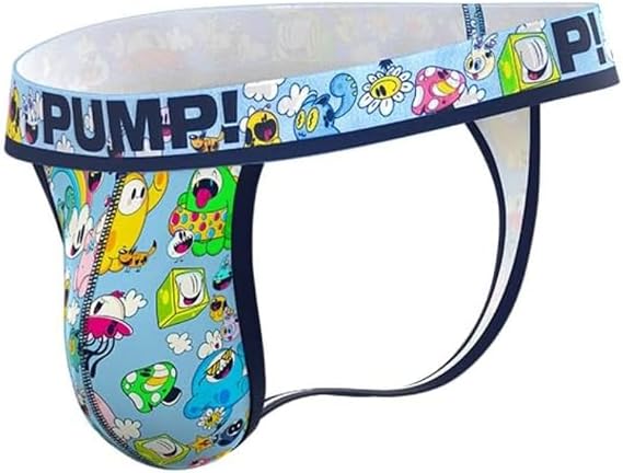 Pump! Funtopia Thong Men's Thong | Supportive & Contoured Fit | Breathable & Soft Fabric | Comfortable Elastic Waistband