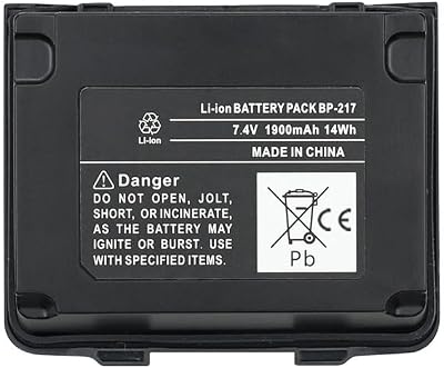 7.4V 1900mAh BP-217 BP-217Li Replacement Battery for Icom IC-80AD IC-91A IC-91AD IC-E80D IC-E90 IC-E91 IC-T90 IC-T90A IC-T90E IC-T91 ID-91 Radio Li-ion Battery