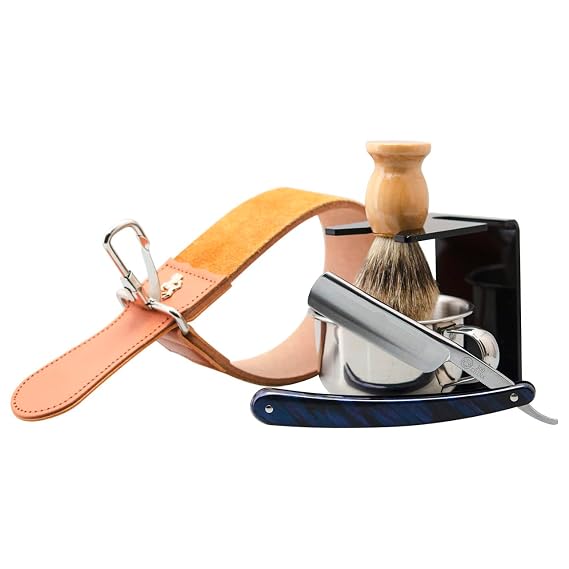 Grandslam Shaving Straight Razor Kit, Barber Straight Edge Razor Set