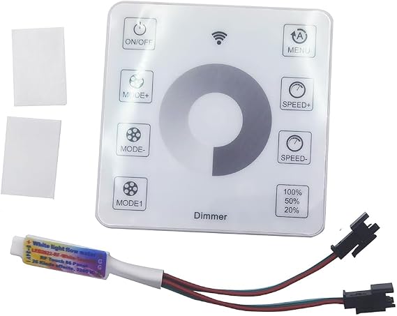 DC12-24 RF LED Pixel Strip Controller led Light Flow Water Wireless Touch Dimmer Panel for WS2811 Running Water Running Horse Racing Strip Light (1To2 Control)