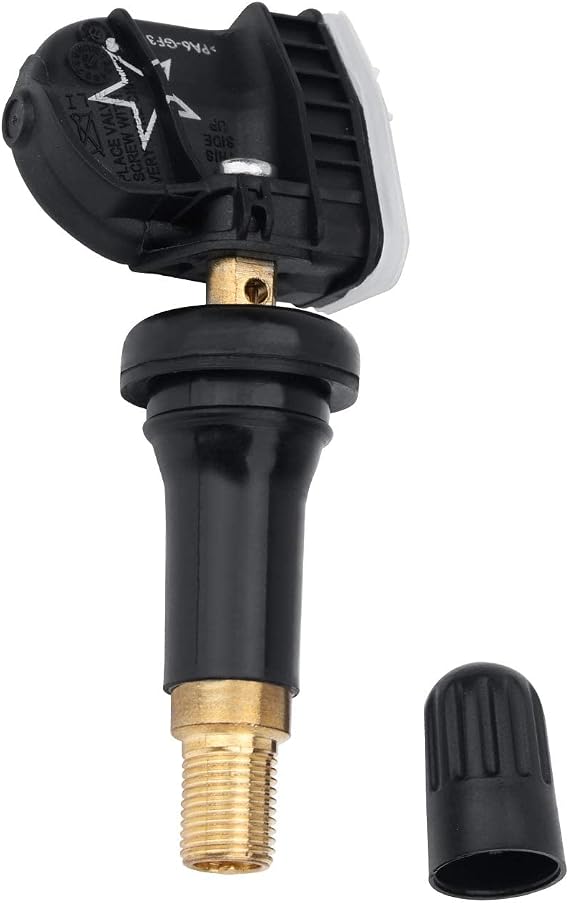 13598771 315MHz Preprogrammed Tire Sensor Compatible with Chevy GMC &Other GM Vehicles- Silverado Tahoe Sierra Yukon Escalade, Snap-in Tire Pressure Monitoring System (TPMS) Sensor Rubber Valve Stem