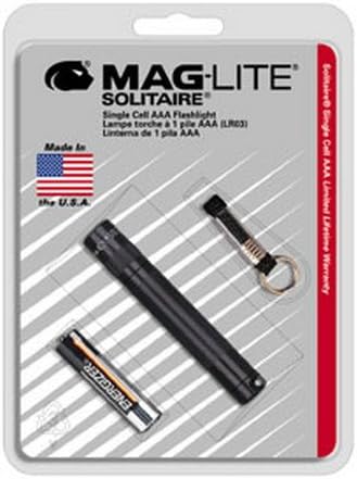 Solitare Mini Mag Flashlight Aluminum 1 Aaa Black