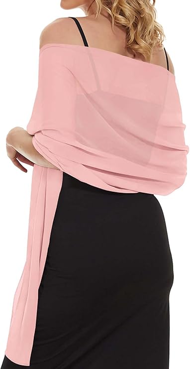 CHICGAL Womens Scarf Shawls and Wraps for Evening Dress Wedding Party Bridal Scarves Sarong Cover Ups