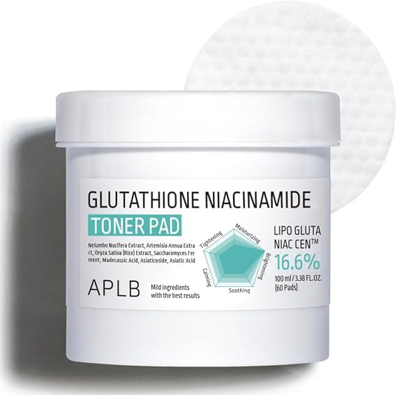APLB Official Glutathione Niacinamide Toner Pads, 60 Sheets