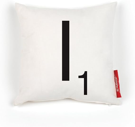 Scrabble 100-Percent Polyester Pillow Cover, Letter I