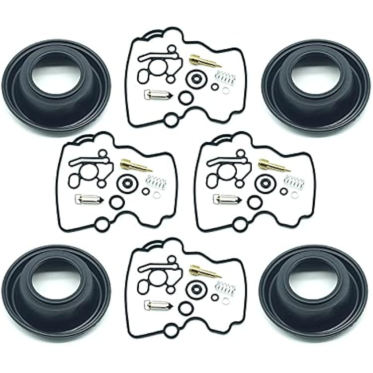 for Suzuki RF600F RF900R RF600 RF 900 RF 600 900 R Carburetor Repair Kit Slide Diaphragm Carb Rebuild Float Valve Screws Seals Color : 4 Whole Kits