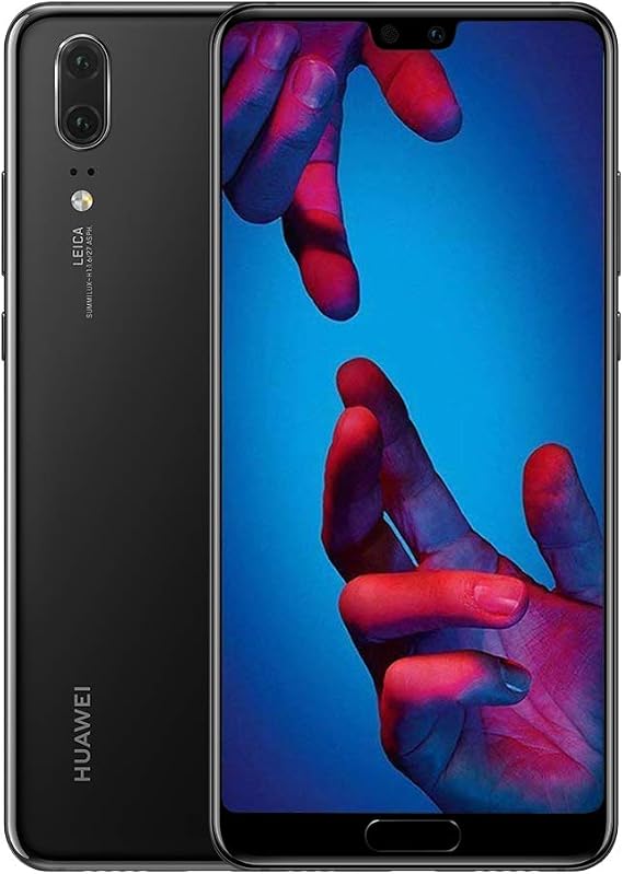 Huawei P20 128 GB 5.8-Inch FHD+ FullView Android 8.1 SIM-Free Smartphone with Veho Headphones, Single SIM, UK Version - Black