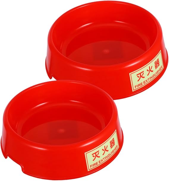 Fluorescent Red Fire Extinguisher Stand Holder Plastic Base for Extinguishers Night Visible Floor Mount for Public Safety and Vehicle Storage