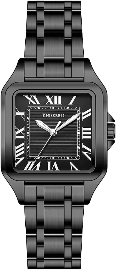 Classic Square Watch for Men Vintage Roman Numeral