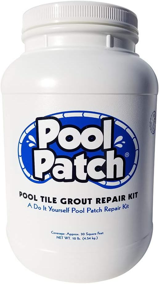 White Pool Tile Grout Repair Kit, 10-Pound, White