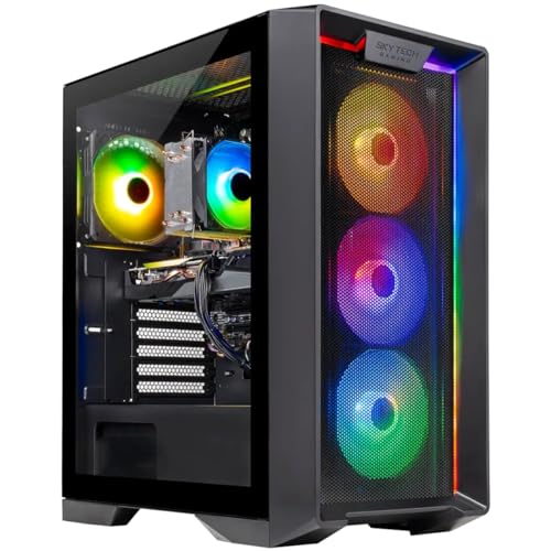 Skytech Gaming Nebula Desktop PC, Ryzen 5 5500 3.6 GHz 4.2GHz, NVIDIA RTX 5060, 1TB NVMe SSD, 16GB DDR4 RAM 3200, 650W Gold PSU, Wi-Fi, Win 11