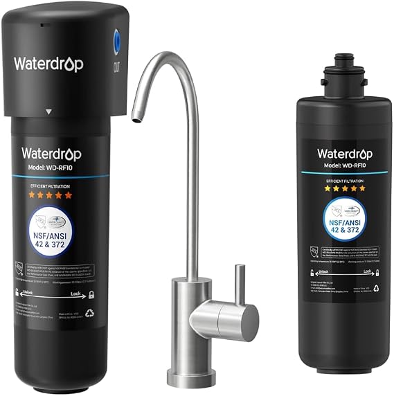 Waterdrop 10UB Under Sink Water Filter System with 2 Filters