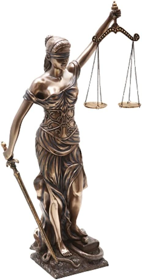 Pacific Giftware 18" Blind Lady Scales of Justice Statue Lawyer Attorney Judge Figurine