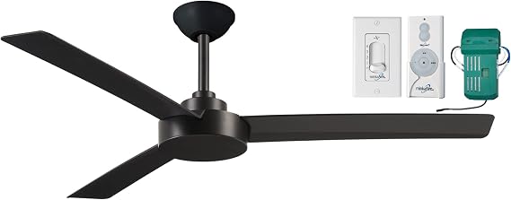 Minka-Aire F524-CL Roto 52 Inch Ceiling Fan 3 Blades with Additional Remote Control in Coal Finish...