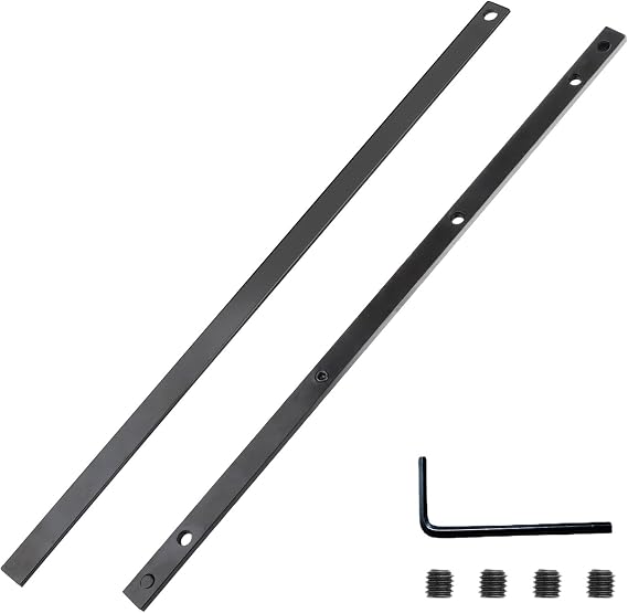 Circular Saw Guide Rail Kit, P-45777 for Makita Track Saw Long Cuts, Black Track Saw Guide Rail Connector Kit with Screws, Allen Key, Curtain Track Accessories Compatible with Bosch, Festool, DeWALT