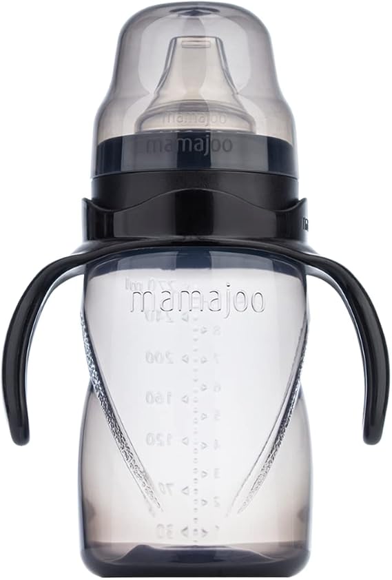 Mamajoo Kulplu Akıtmaz Eğitici Bardak Black 270 ML Anti-Kolik Bardak Ucu
