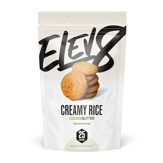 Elev8 Creamy Rice Cookie Butter Flavor Cream of Rice Hot Cereal 25 Servings Sugar-Free, Gluten-Free Easy-to-Digest Carbs for Pre & Post Workout Nutrition Just Add Water