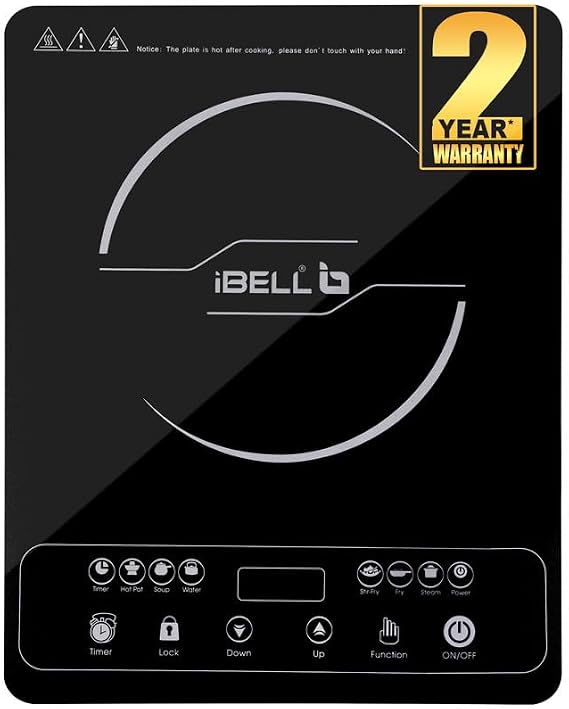 iBELL 20 YO Induction Cooktop 2000W with Full Touch Control, Auto Shut Off and over Heat Protection
