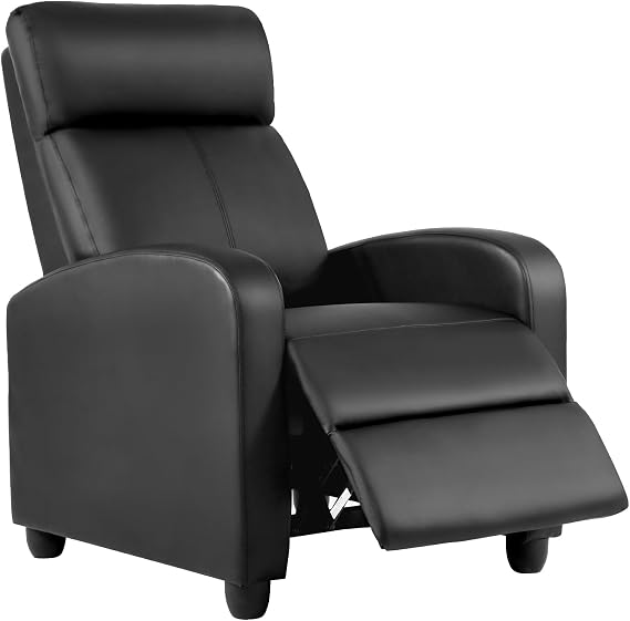 BestMassage Recliner Chair No Massage Function | Leather Black