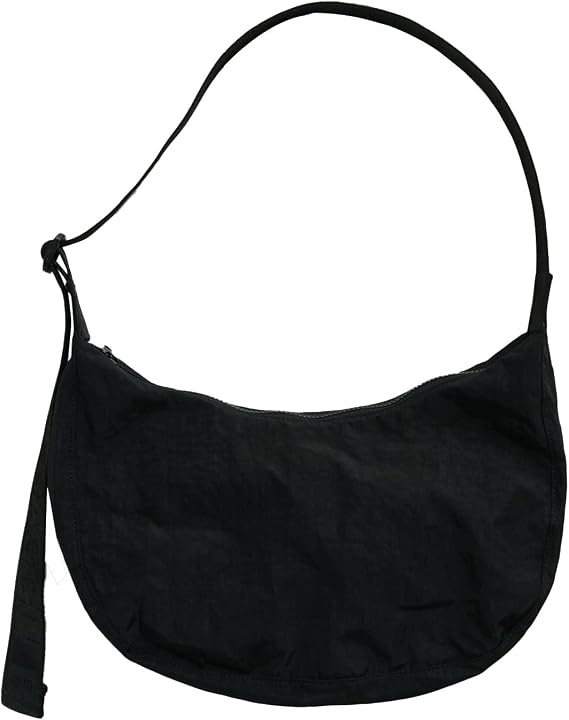 BAGGU Medium Nylon Crescent Bag - Black 37.5''