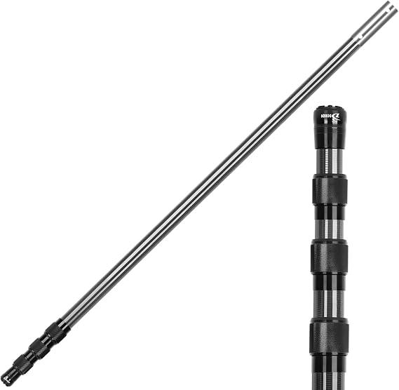 Pool Telescopic Pole Carbon Fibre Pool Pole Adjustable from 1.12 m to 3.65 m Professional telescopic pool pole cleaning rods for skimmer net brush suction head (12 ft)