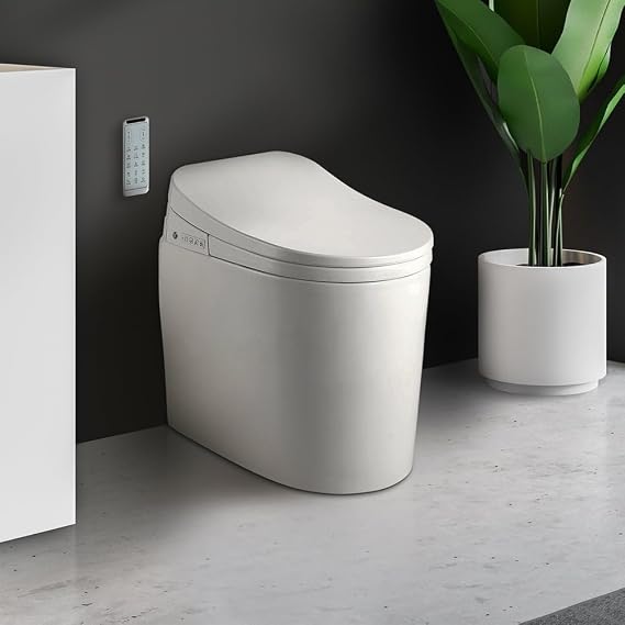 Smart Toilet One-Piece Elongated Small Size Bidet Smart Toilet Floor Mounted Automatic Self-Clean Toilet