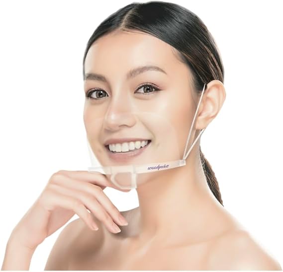 Woodpecker Clear Sanitation Mask, Transparent Mouth Screen