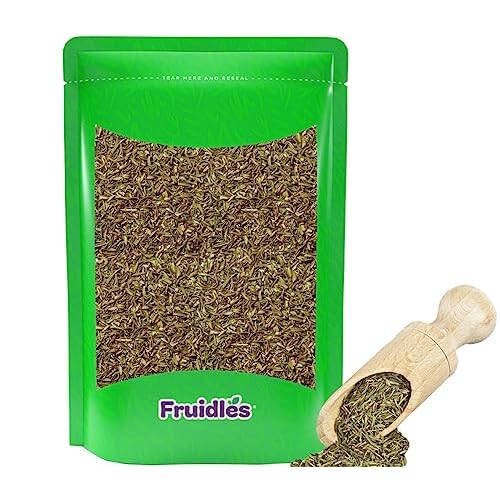 Fruidles Whole Thyme Leaves, Non-GMO, Freshly Packaged in Resealable Bag 8 Ounce