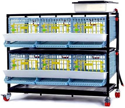 Cimuka Quail Breeding Cage Indoor – 2 Layer Stackable Quail Pens & Coops | 38.6" x 24" x 35.8" Easy Clean, Rust-Free, Plastic Breeder System with Removable Walls & Egg Collection Trays