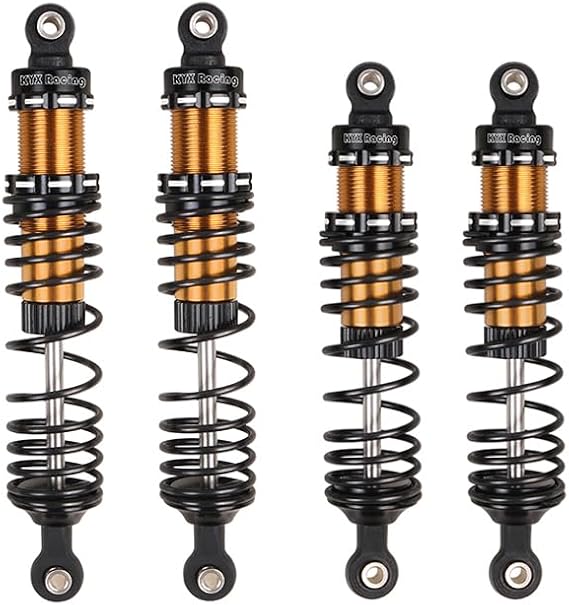 KYX Racing CNC Machined Aluminum 90mm Front Rear Suspension Shocks Upgrades Parts Accessories for 1/10 RC Car Traxxas F150 Raptor R