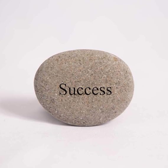 Success Engraved Stone Beach Pebble River Rock Unique Gift Ideas for Business