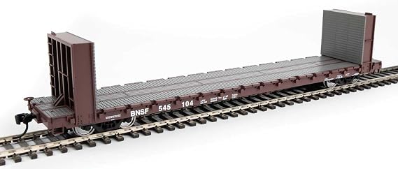 Walthers Mainline 910-5860 HO Scale 60' Pullman-Standard Bulkhead Flatcar (48' IL) - Ready to Run - BNSF #545104