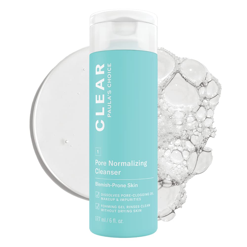 Paula's Choice Clear Pore Cleanser - Facial Cleanser Against Pimples Pores & Blackheads - Facial Cleanser & Remover with Salicylic Acid - All Skin Types - 160 ml.