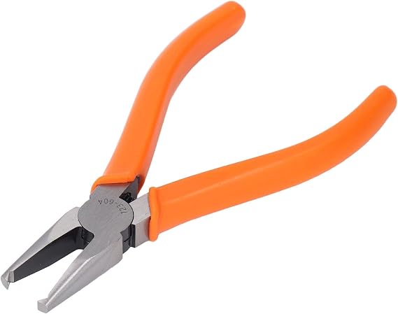 Ejoyous Transverse End Cutter, 60CRV Chrome Steel, 4mm Flush Jaw, Right Angle Spring Loaded Pliers, Non Slip Comfort Grip, for Metal Plastic Processing