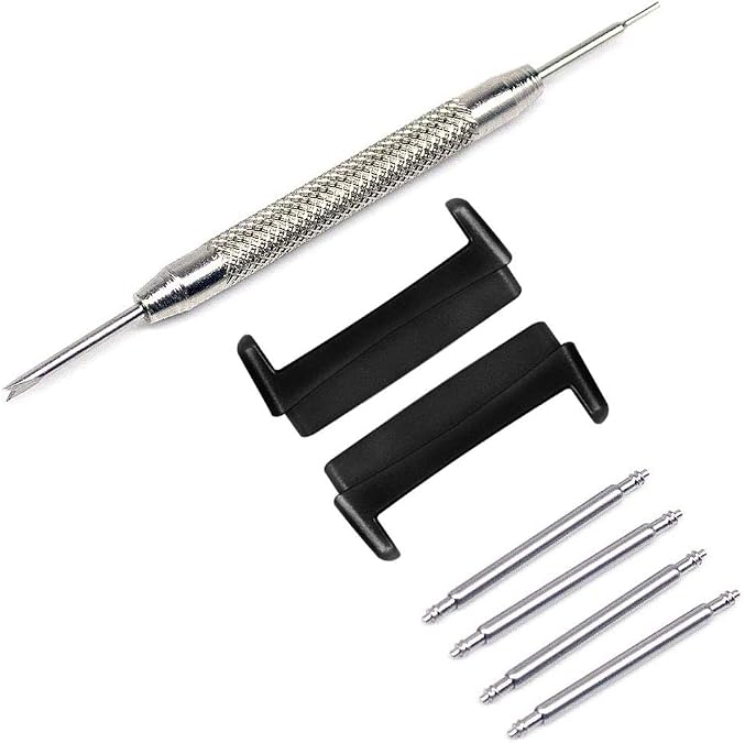 Stainless Steel Adapter Compatible for Fitbit Versa 4/3 & Fitbit Sense, Watch Band Metal Replacement Adapter