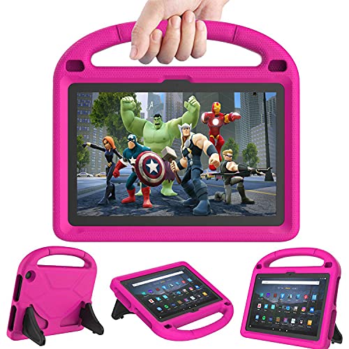 Fire HD 10 & Fire HD 10 Plus Tablet Case for Kids13th11th Generation, 20232021 Release - DICEKOO Lightweight Shockproof Cover with Stand for Kindle Fire HD 10 Kids Tablet & Kids Pro Tablet - Pink