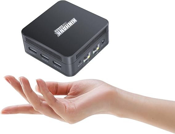 Kinhank Mini PC KP100,Small PC 16GB DDR5+512GB SSD,Windows 11 OS,4K UHD Triple Screen Display WiFi 6 BT 5.2 Mini Computer for Home Office Travel